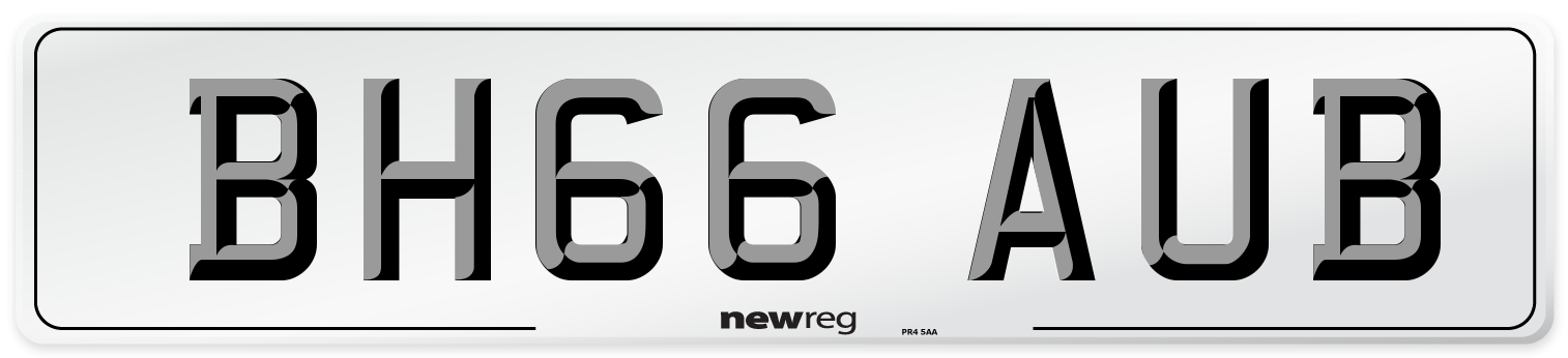BH66 AUB Number Plate from New Reg